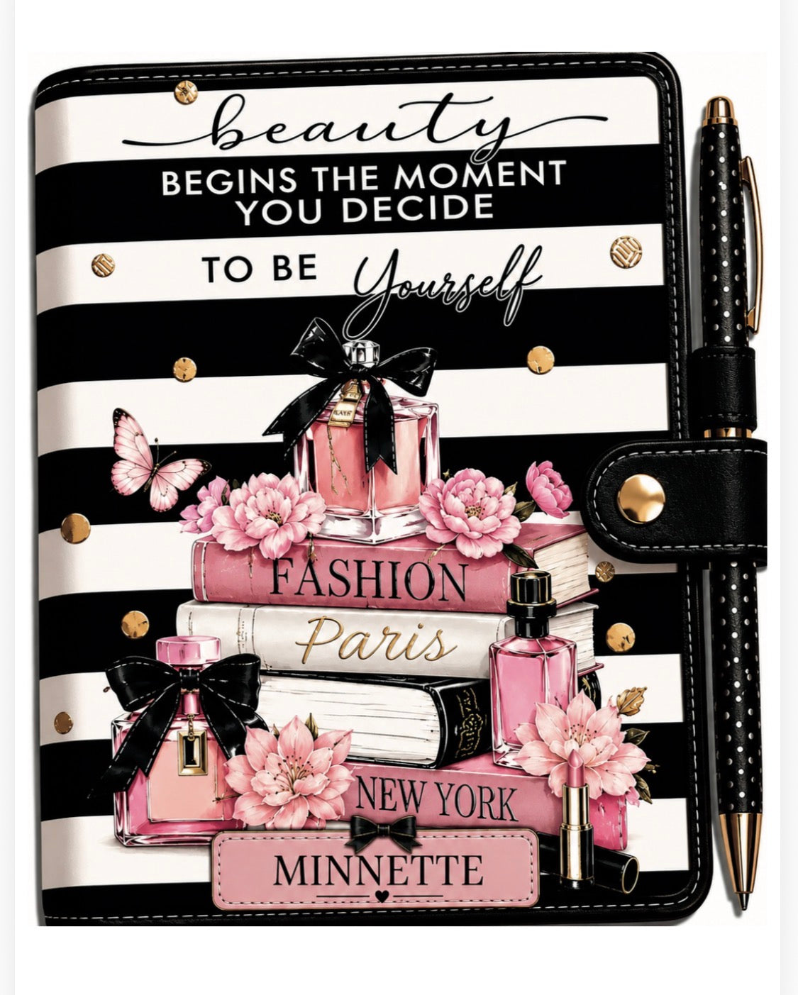 Be Yourself| Pink & Black Planner Dashboard